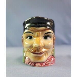 Toby Face Mug Mustache Character Cup Japan Hand Painted Vintage Creamer Jug